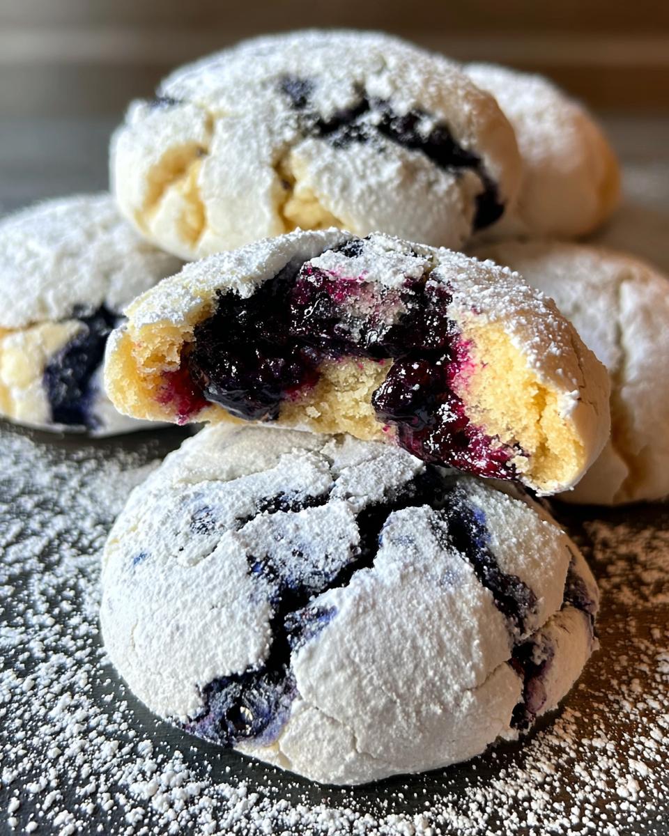 Blueberry Lemon Crinkle Cookies - detail 1