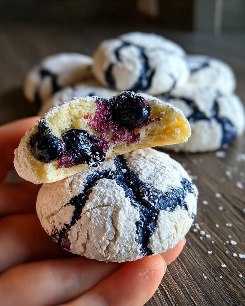 Blueberry Lemon Crinkle Cookies - detail 2