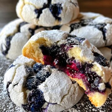 Blueberry Lemon Crinkle Cookies