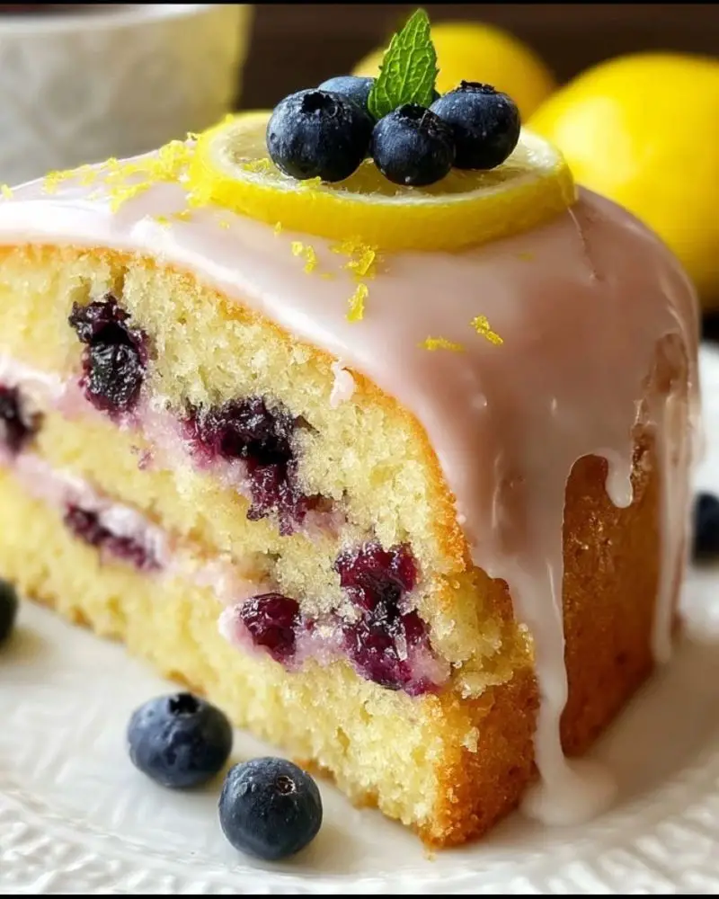 Blueberry Lemonade Buttermilk Cake
