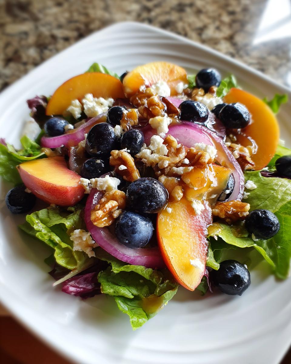 Blueberry Peach Feta Salad - detail 1