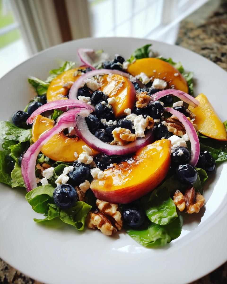 Blueberry Peach Feta Salad - detail 2