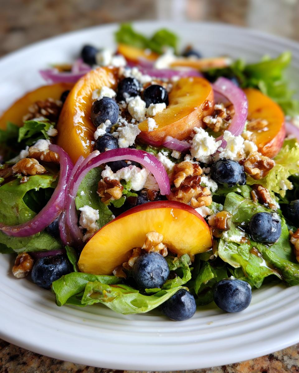 Blueberry Peach Feta Salad - detail 3