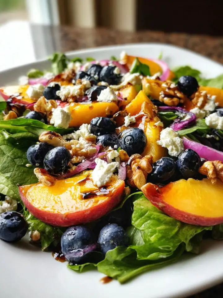 Blueberry Peach Feta Salad