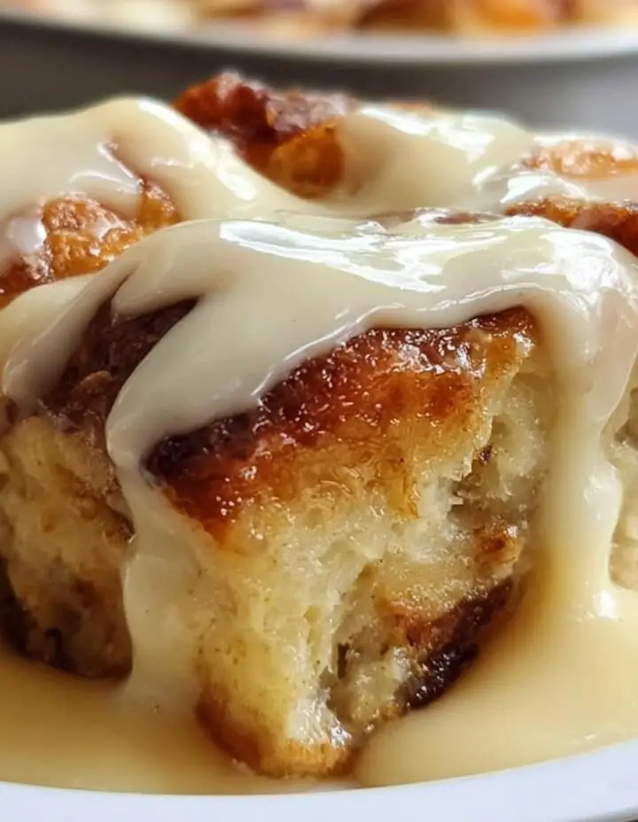 Bread Pudding with Vanilla Sauce