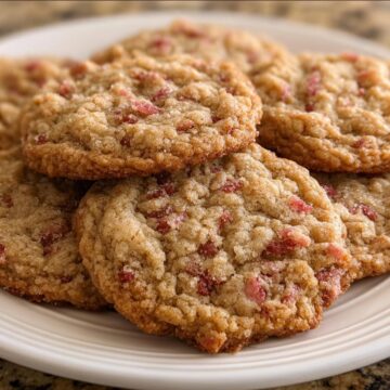 Brown Sugar Rhubarb Cookies