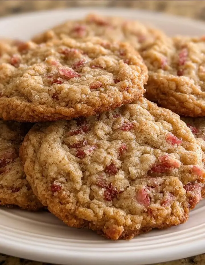 Brown Sugar Rhubarb Cookies