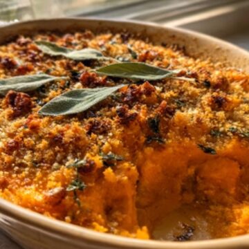 Browned Butter Savoury Sweet Potato Casserole