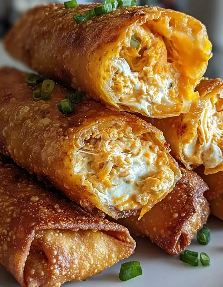 Buffalo Chicken Dip Egg Rolls