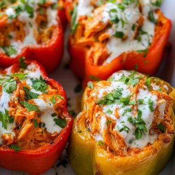 Buffalo Chicken Stuffed Peppers