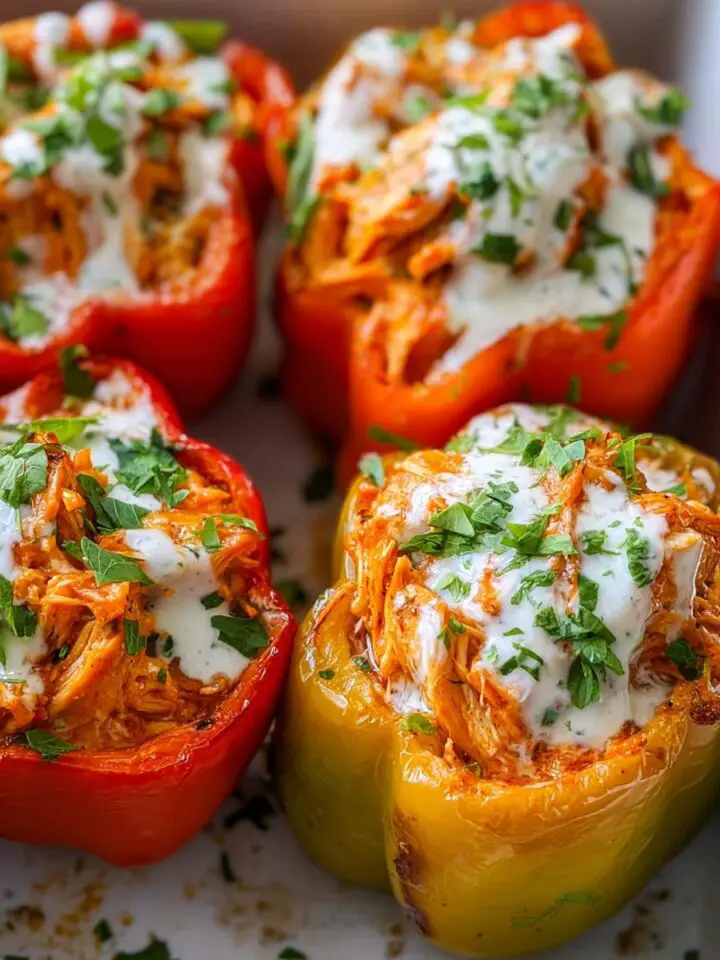 Buffalo Chicken Stuffed Peppers