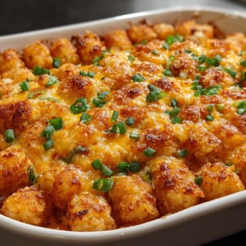 Buffalo Chicken Tater Tot Casserole