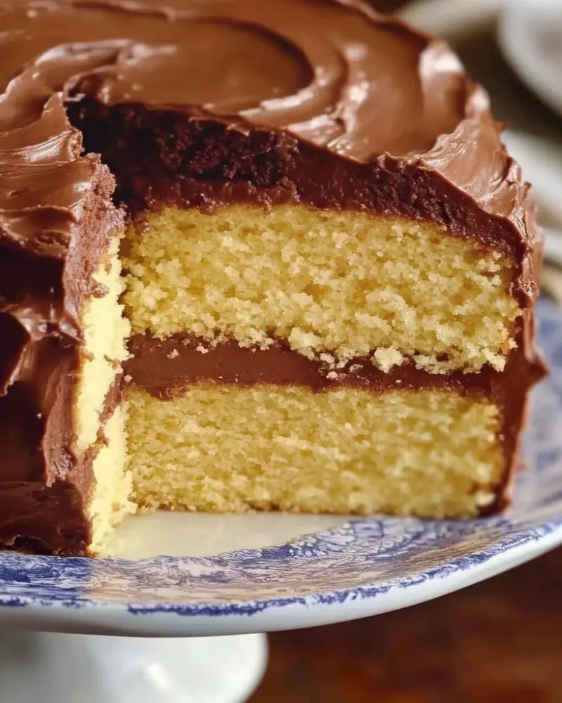 Butter Cake with Hershey Frosting