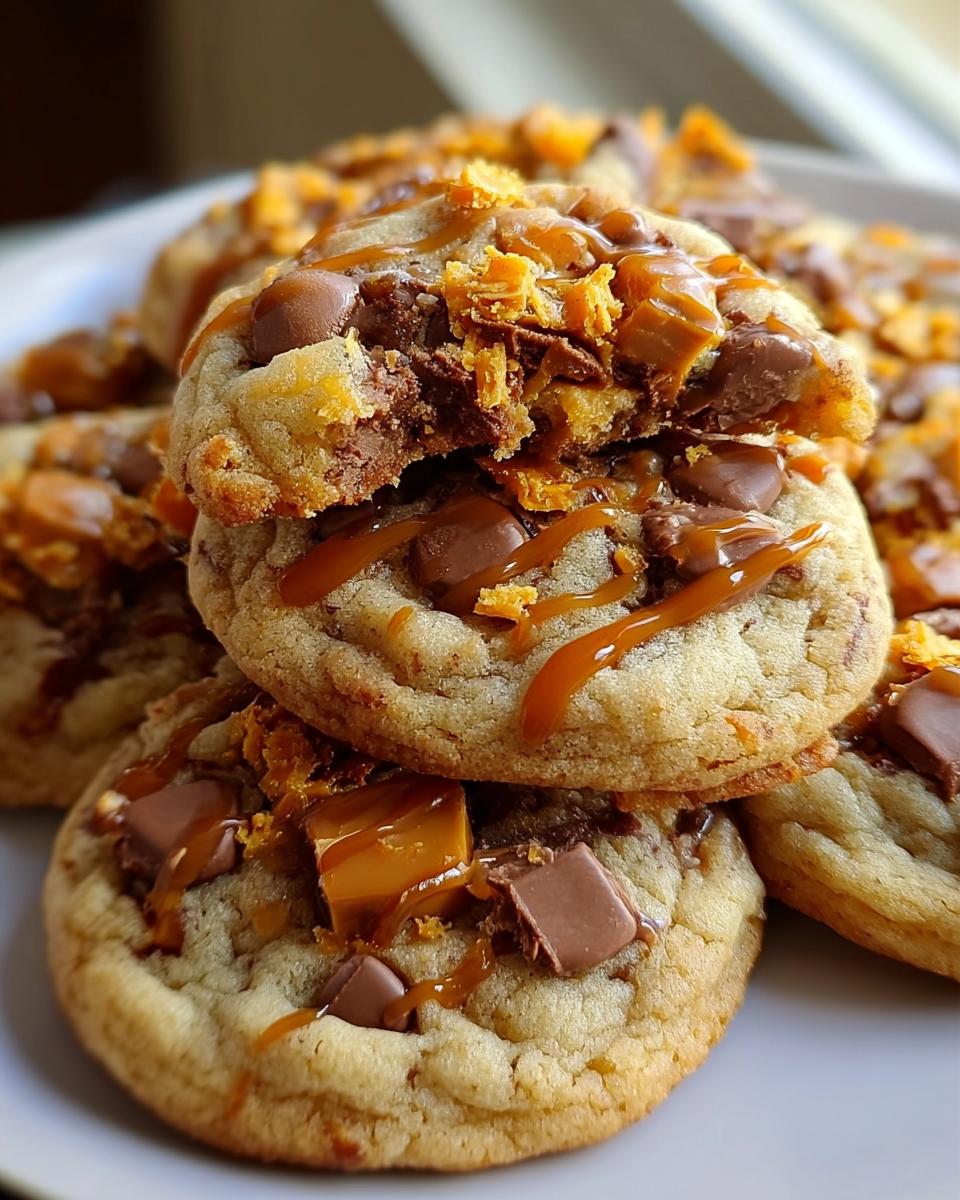 Butterfinger Caramel Crunch Cookies - detail 2