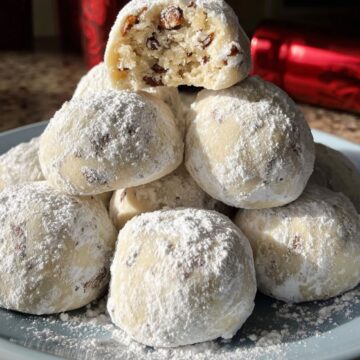 Buttery Pecan Snowball Cookies