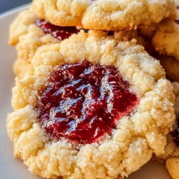 Buttery Raspberry Crumble Cookies