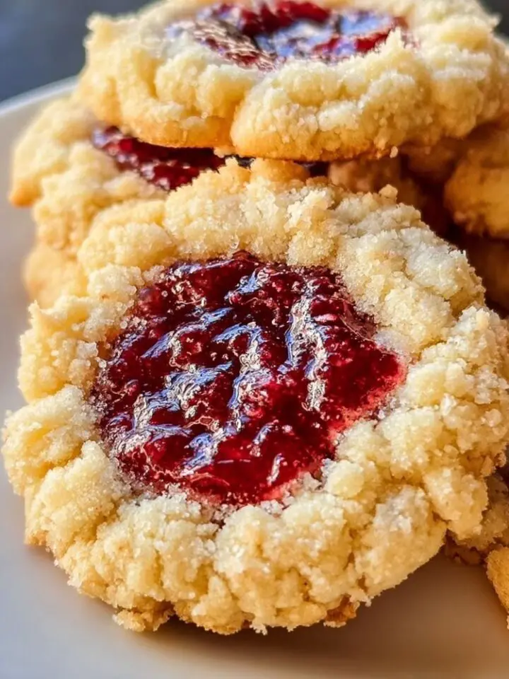 Buttery Raspberry Crumble Cookies