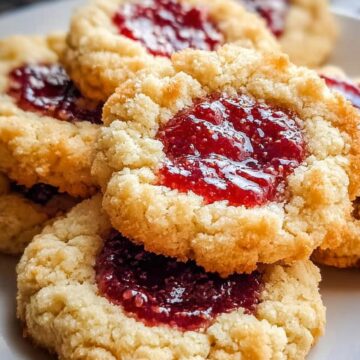 Buttery Raspberry Crumble Cookies