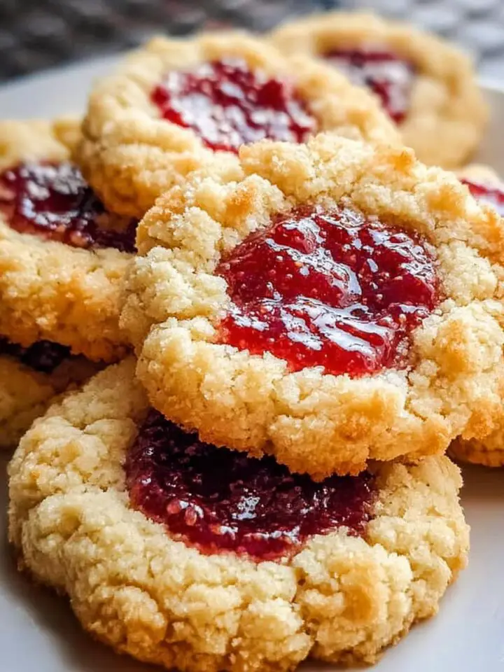 Buttery Raspberry Crumble Cookies