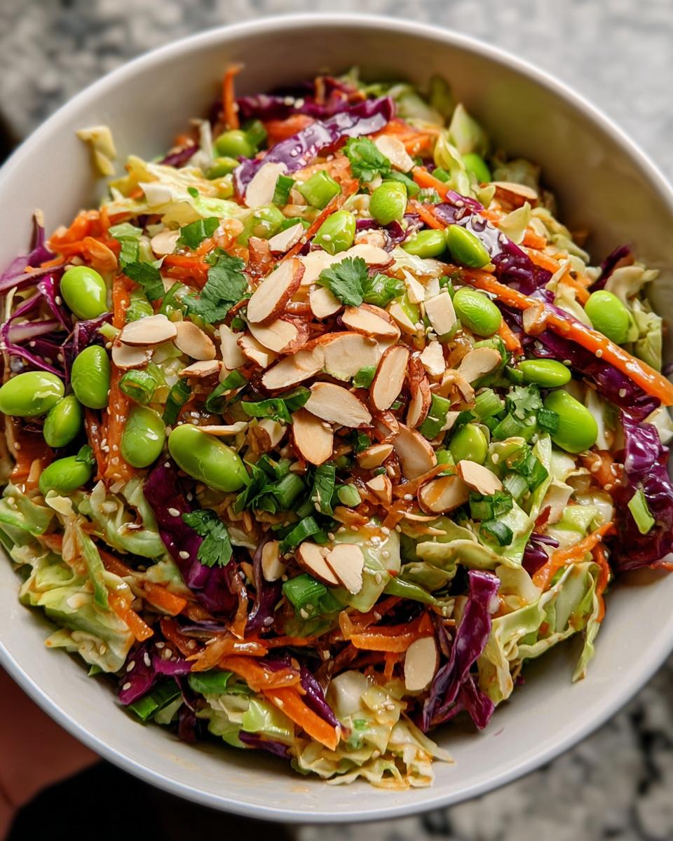 Cabbage and Edamame Salad with Sesame Ginger Dressing - detail 1