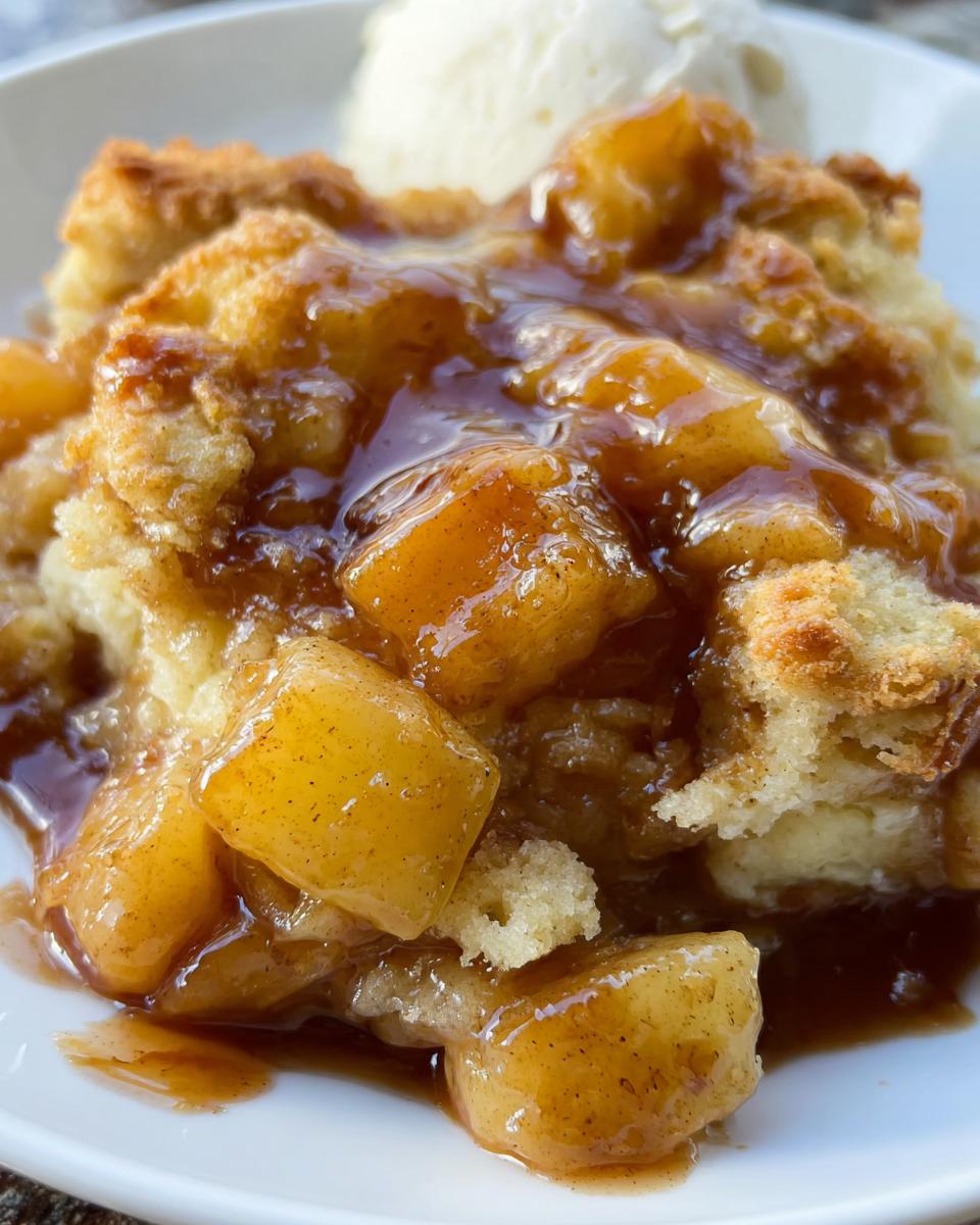 Caramel Apple Cobbler - detail 2