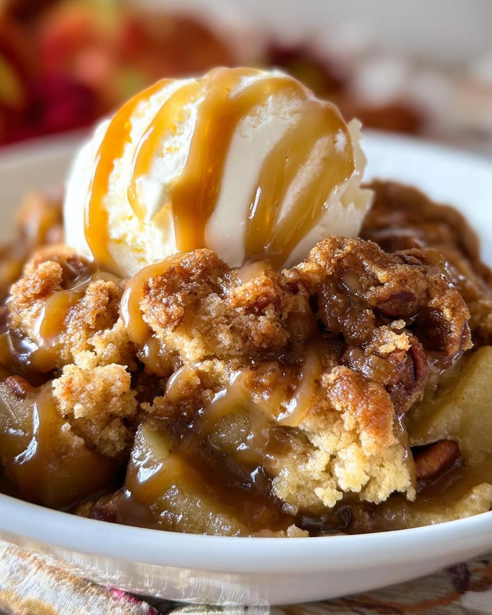 Caramel Apple Pecan Cobbler - detail 1