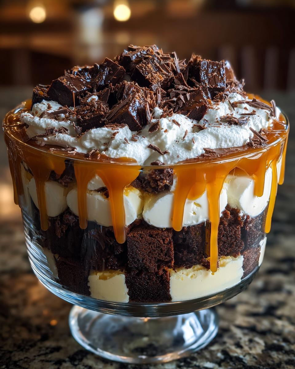 Caramel Cheesecake Brownie Trifle Delight - detail 2