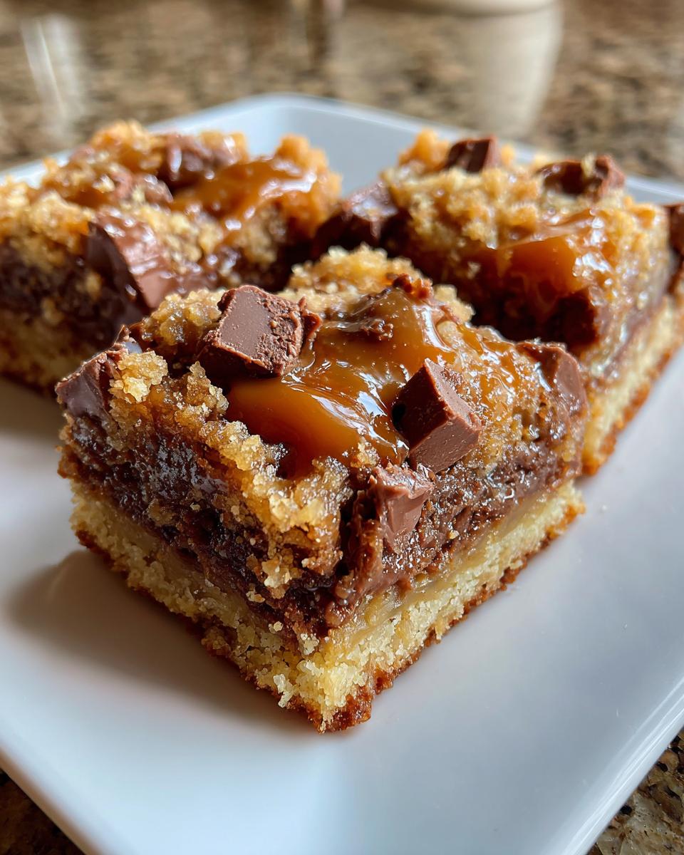 Caramel Chocolate Crunch Bars - detail 1