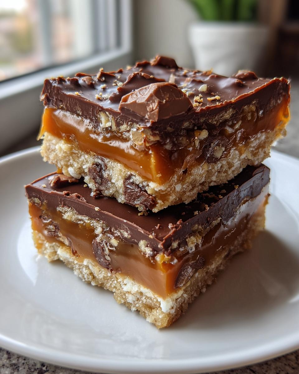 Caramel Chocolate Crunch Bars - detail 3