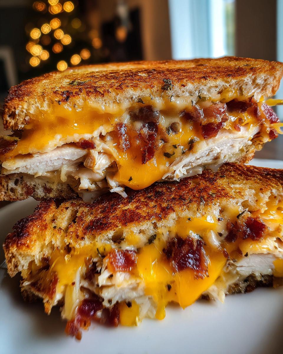 Cheddar and Bacon Turkey Melt on Sourdough - detail 2