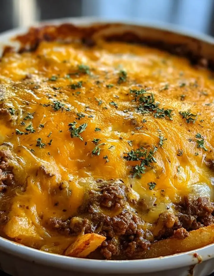 Cheeseburger French Fry Casserole
