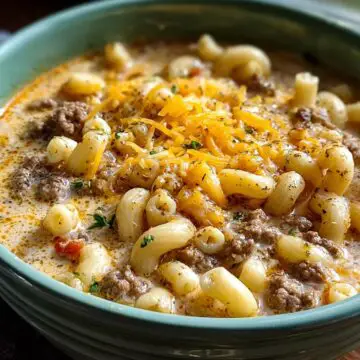 Cheeseburger Macaroni Soup