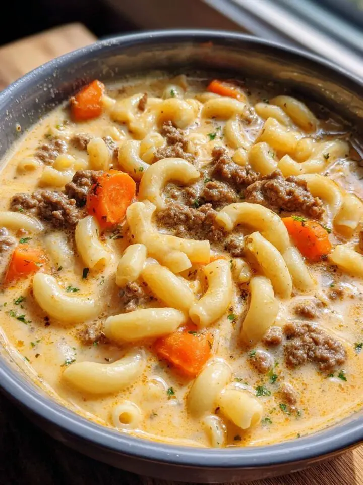 Cheeseburger Macaroni Soup