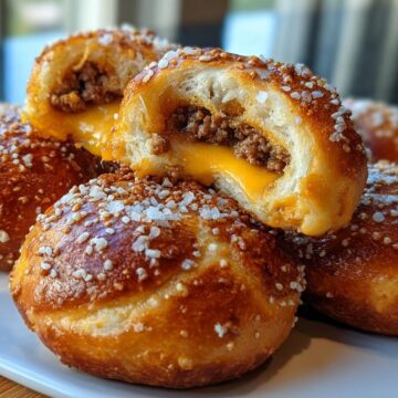 Cheeseburger Pretzel Bombs