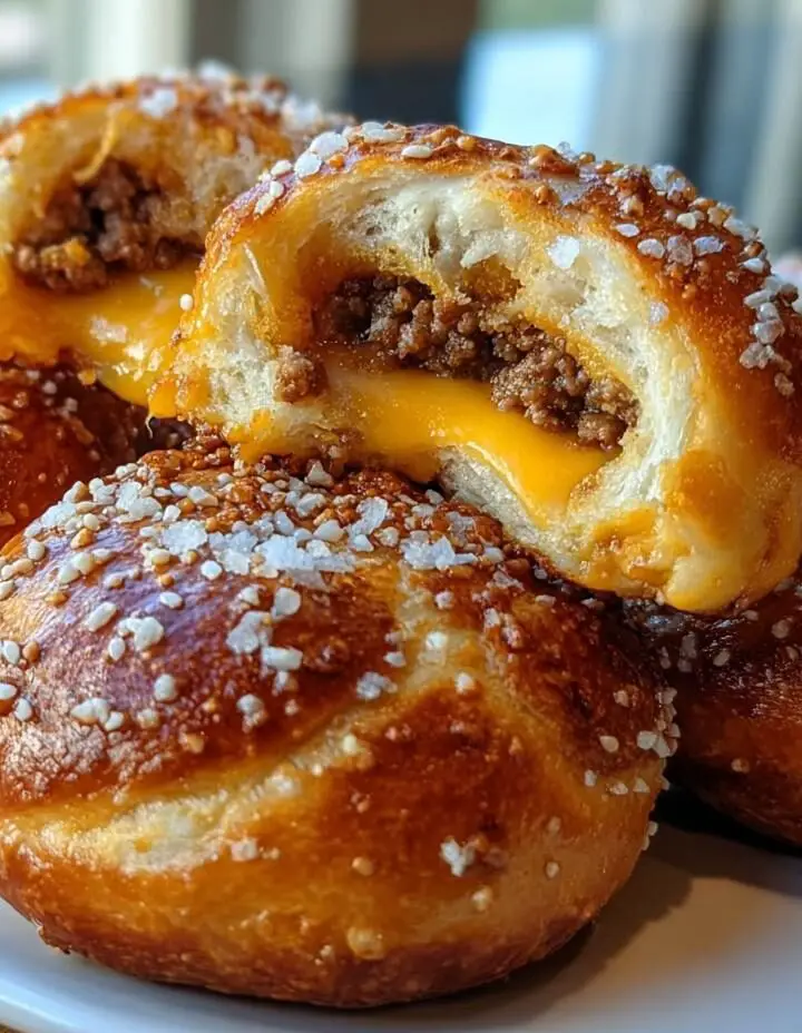 Cheeseburger Pretzel Bombs