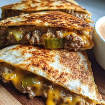 Cheeseburger Quesadillas with Burger Sauce