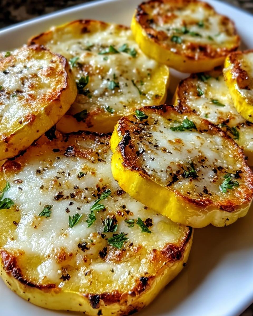 Cheesy Baked Squash Rounds - detail 2