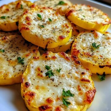 Cheesy Baked Squash Rounds