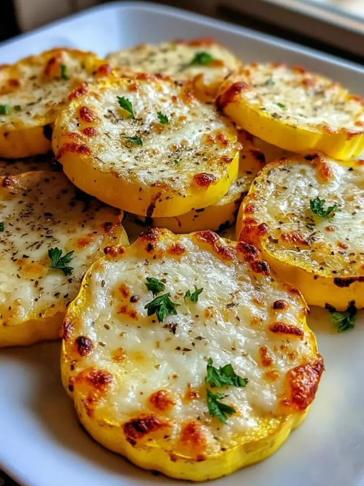 Cheesy Baked Squash Rounds