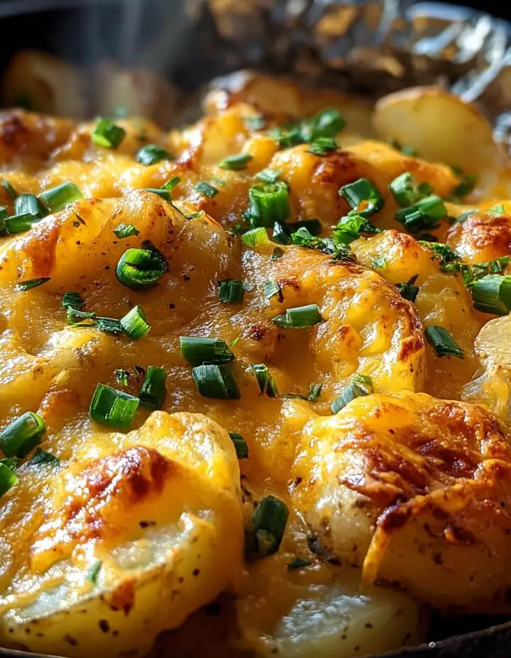 Cheesy Campfire Potatoes