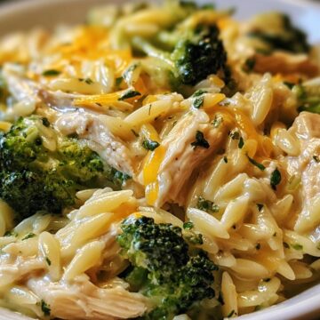 Cheesy Chicken Broccoli Orzo