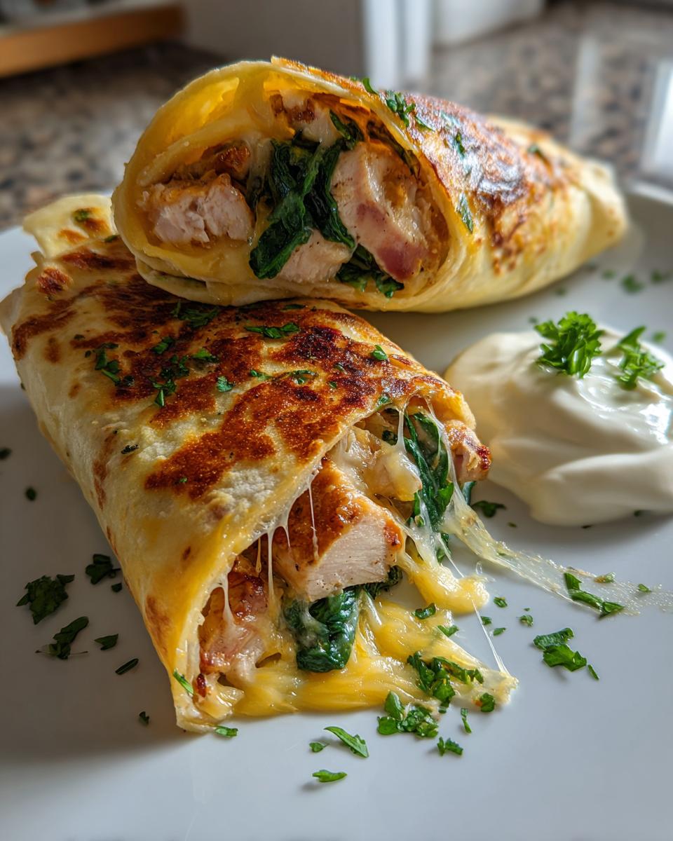 Cheesy Chicken Garlic Wraps - detail 2