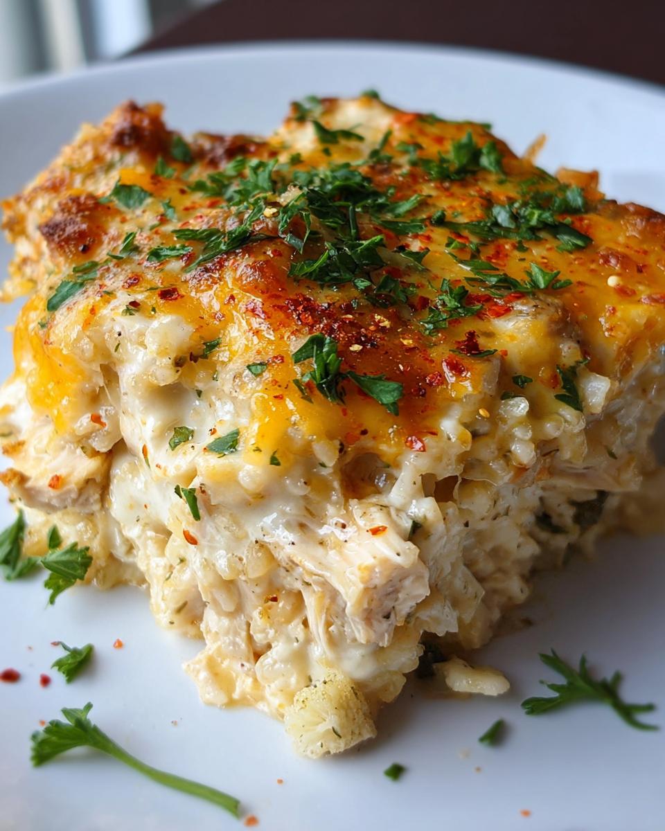 Cheesy Chicken Riced Cauliflower Casserole - detail 2