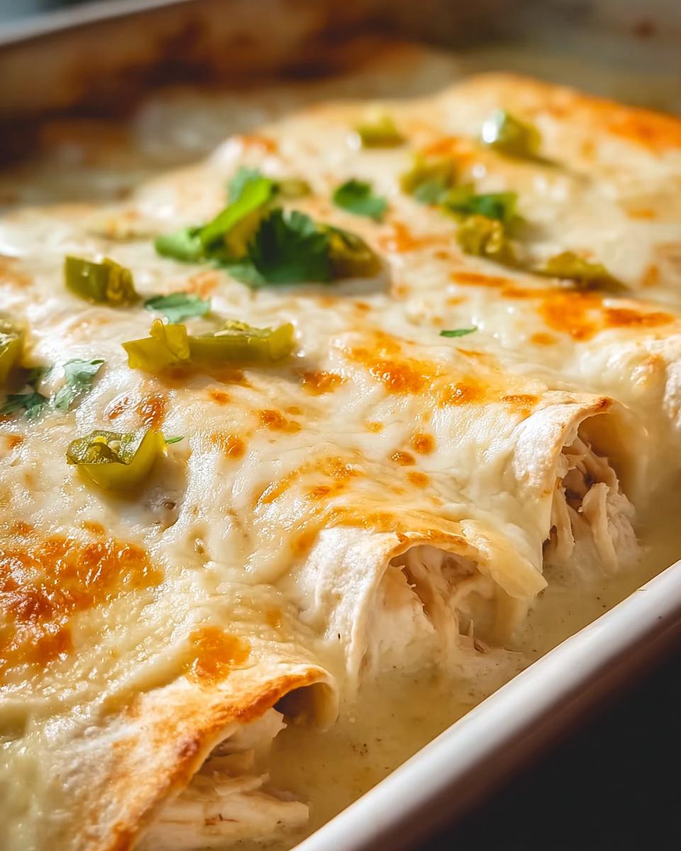 Cheesy Creamy White Chicken Enchiladas - detail 2