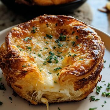 Cheesy Garlic Cruffin
