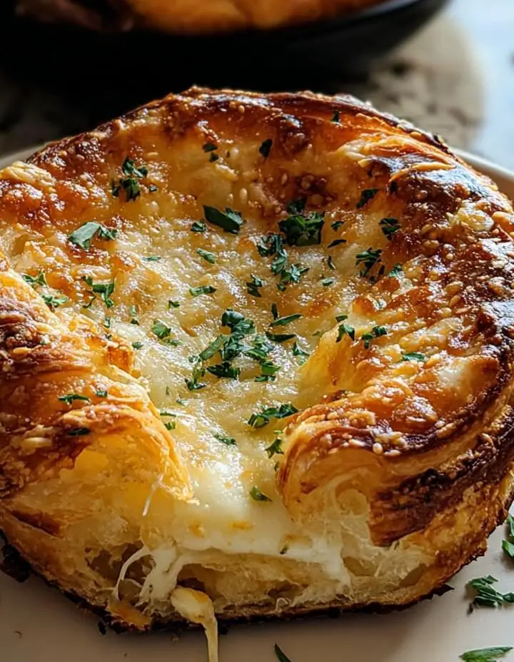 Cheesy Garlic Cruffin
