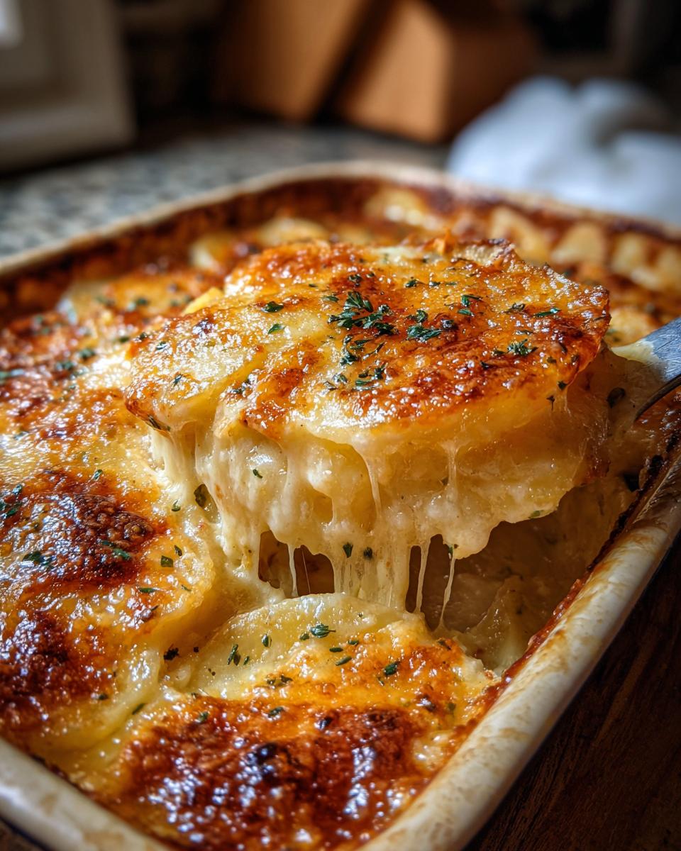 Cheesy Garlic Scalloped Potatoes - detail 2