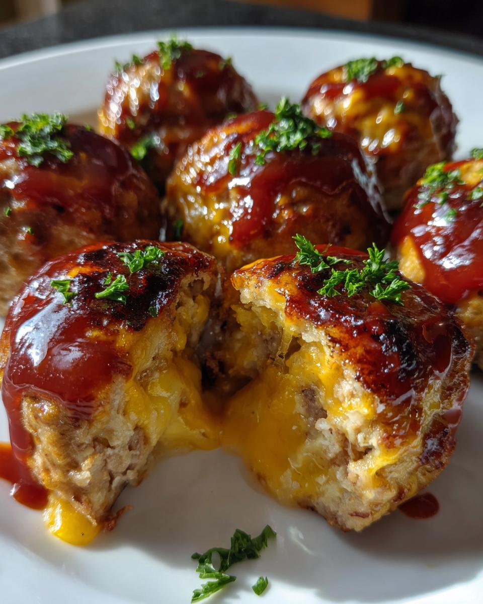 Cheesy Stuffed Meatloaf Bites - detail 1