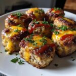 Cheesy Stuffed Meatloaf Bites