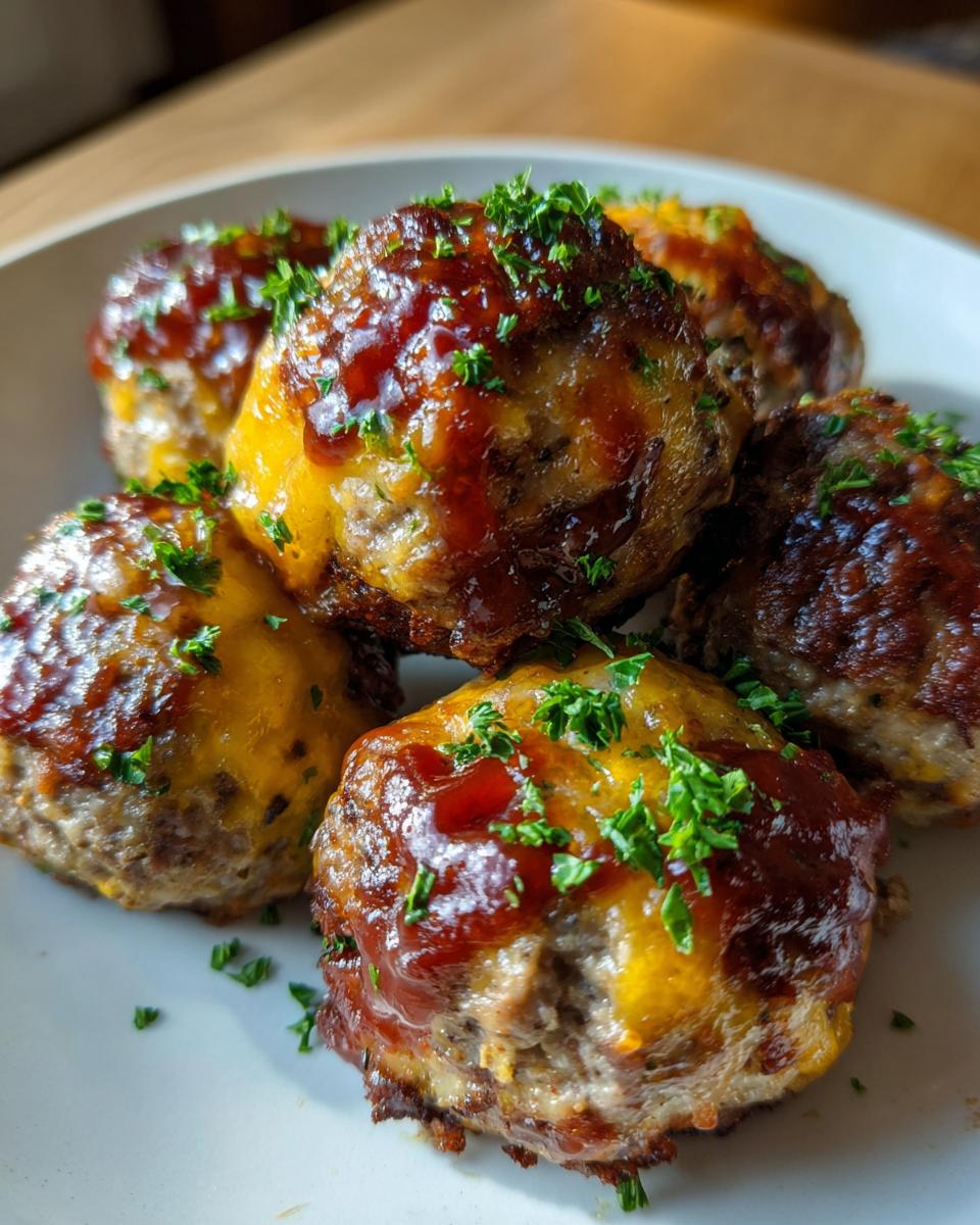 Cheesy Stuffed Meatloaf Bites - detail 3